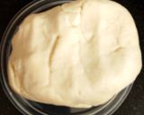 A picture of step 1 of Pizza with fresh pizza dough.