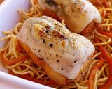 Foto del paso 11 de la receta: Pollo a la parmesana con noodles