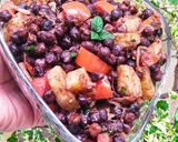 A picture of step 8 of Kala Chana Aloo Chaat.