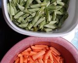 Foto langkah ke 1 dari resep 7. Tumis Buncis-Wortel.