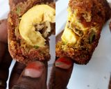 A picture of step 10 of Plantain lamingtons.