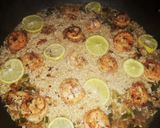 A picture of step 6 of Lemon prawn rice.