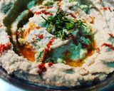A picture of step 7 of Hummus Arabic dish.