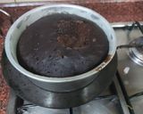 A picture of step 1 of Eggless Coffee dalgono cake with dalgona cold coffee.