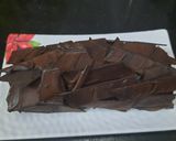 A picture of step 6 of Dark chocolate swissroll.