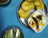 राजस्थानी मक्के के ढोकले और कढ़ी (Rajasthani makke ke dhokle aur kadhi recipe in Hindi) रेसिपी चरण 4 फोटो