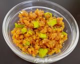 A picture of step 4 of Besan-Chilli with Fried Rotis.