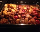 Foto del paso 8 de la receta: Brochetas de salmón, piña y mango al teriyaki 😜