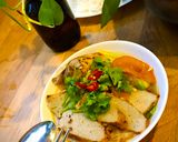 Hình bước làm 4 của món Bún chả cá Nha Trang (đầu cá thu)