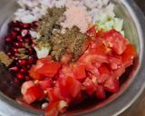 A picture of step 2 of Pomegranate salad.