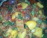A picture of step 3 of ..Semovita Masa with vegetable sauce.