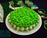 A picture of step 9 of Independence day Special Cake.