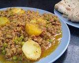 A picture of step 3 of Qeema sabzi.