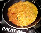 A picture of step 4 of Memon's fusion omelet.