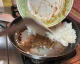 A picture of step 3 of Leftover Beef and Egg Fried Rice.