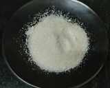 A picture of step 1 of Rose kaju katli.