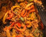 A picture of step 3 of Bell Pepper Pulao.