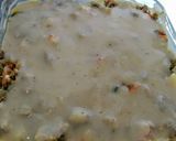 Foto del paso 13 de la receta: PENNE RIGATE Cubierto de Bechamel de Coco, relleno de gambas,