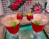 A picture of step 3 of Mint and strawberry margarita ❤❤.