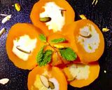 A picture of step 4 of Stuffed kesar mango kulfi.