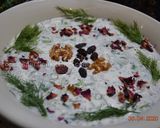 A picture of step 8 of Abdoogh Khiar (Iranian cold cucumber soup).