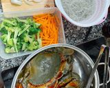 Hình bước làm 1 của món Miến xào cua