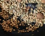 A picture of step 1 of Charga masala.