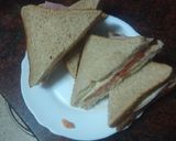 Foto del paso 1 de la receta: Sándwich de jamón cocido, queso y tomate