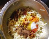A picture of step 2 of Grated Mango pickle.