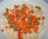 Foto del paso 8 de la receta: Arroz frío con omelette, pollo y verduras