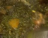 A picture of step 2 of My Afang soup(hubby's favorite)🥰.