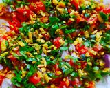 A picture of step 8 of Tawa Bread Pakoda Chat.
