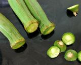 A picture of step 1 of An Eastern Mediterranean dish Okra & Tomatoes and spice 😋.