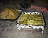 Foto del paso 3 de la receta: Pollo al horno de barro con papas especiadas