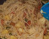 A picture of step 4 of Fryed spaghetti.