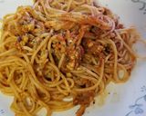A picture of step 5 of 20 mins: ground turkey marinara sauce pasta.