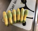 Une image de l'étape 1 de Courgettes blanches sauce crème au jambon cru,burrata di puglia et basilic.