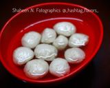 A picture of step 5 of Kesar Rasgulla.