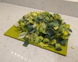 A picture of step 1 of Cheesy Leek Soup.