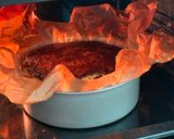 A picture of step 3 of Basque cheesecake.