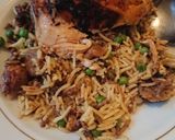 صورة لخطوة 6 من وصفة دجاج 🍗 محشي مع الرز والكستنا ☺😋