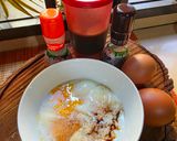 Gambar langkah 3 resipi 4:8:26 - Telur separuh masak.