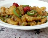 A picture of step 6 of Dry chilli chicken.