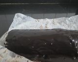 A picture of step 6 of Dark chocolate swissroll.