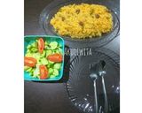 Foto langkah ke 5 dari resep Lubia Polo Va Ghoost (Nasi Buncis dan Daging).