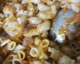 A picture of step 7 of Mexican Macroni pasta.