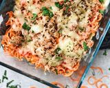 Foto del paso 3 de la receta: Receta de espaguetis, con espirales de zanahorias atún y queso