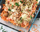 Foto del paso 3 de la receta: Receta de espaguetis, con espirales de zanahorias atún y queso