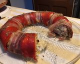Une image de l'étape 13 de Couronne de céréales à la ricotta,poivrons rouges grillés et pancetta corse.