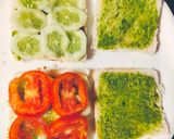 A picture of step 3 of Veg sandwich.